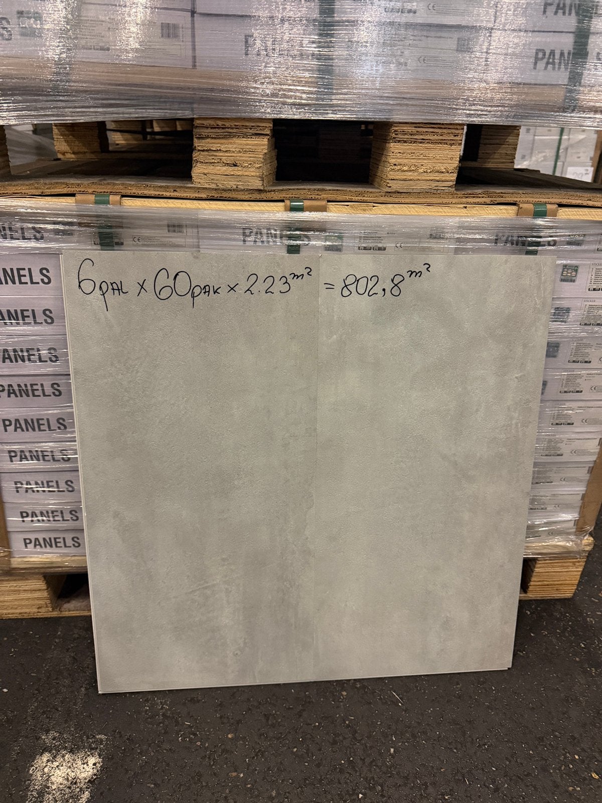 AANBIEDING PVC CLICK TEGEL BETONLOOK ACTIE 610x305x4 mm, Ophalen, Betonlook, Overige typen, Nieuw