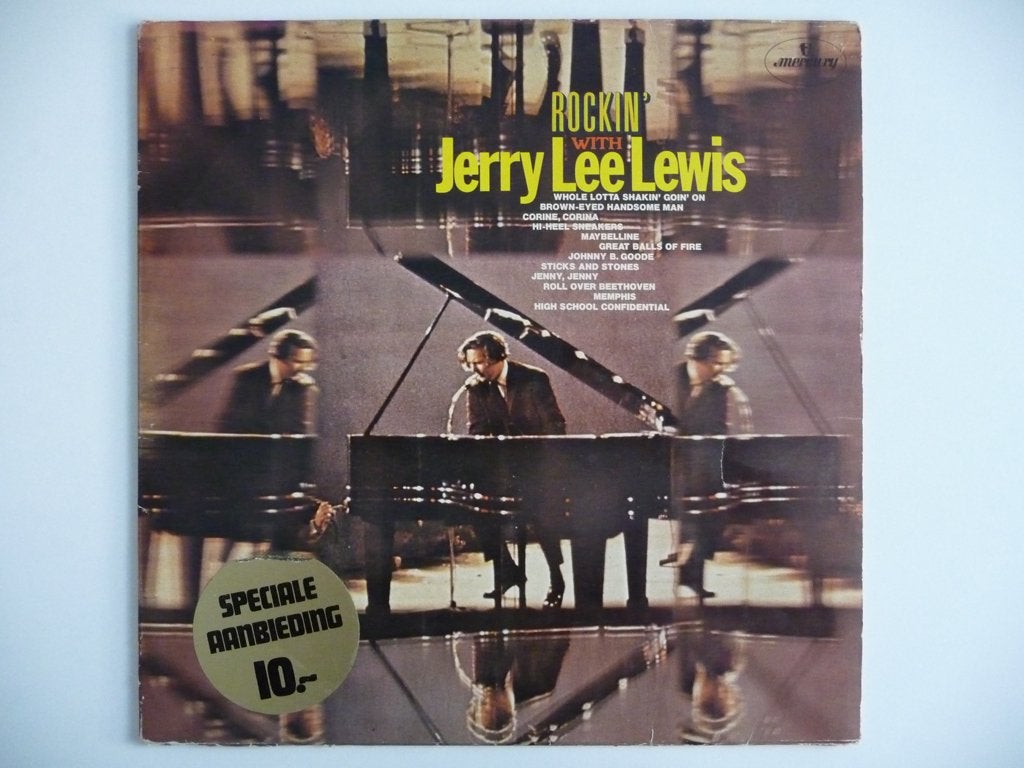 lp JERRY LEE LEWIS - ROCKIN' WITH - MERCURY RECORDS ,1972, LP, Gebruikt, Pop, Ophalen of Verzenden