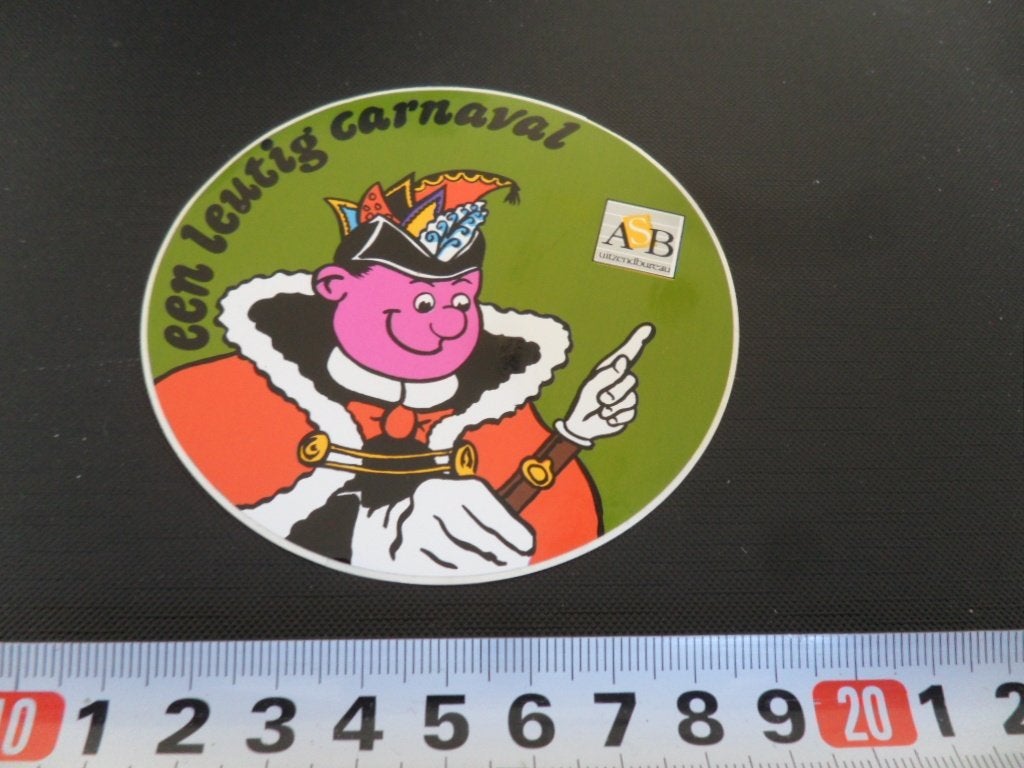 sticker ASB Uitzendbureau  een leutig carnaval, Ophalen, Zo goed als nieuw