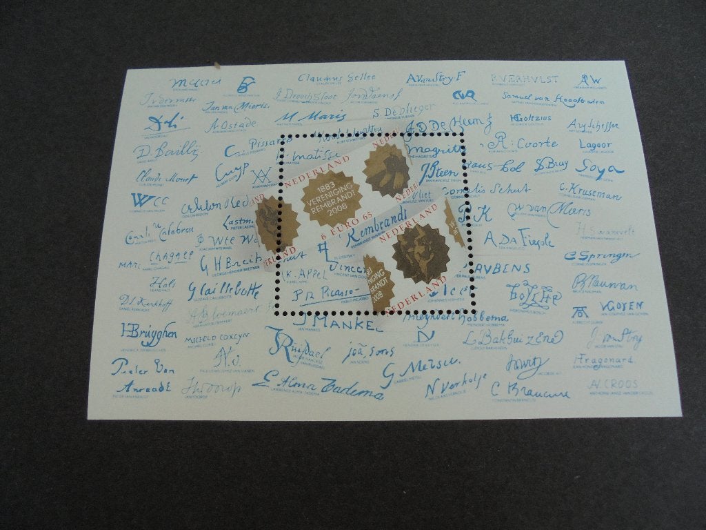Postzegels 2008 125 jaar vereniging Rembrandt, Postzegels en Munten, Verzenden, Na 1940, Postfris