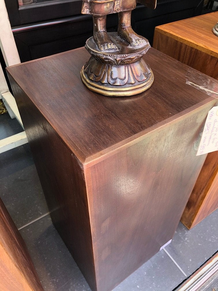 Plantenzuil zuil pilaar hout donkerbruin 120 hoog, Huis en Inrichting, Woonaccessoires | Zuilen en Pilaren, Wilms, Nieuw, Ophalen of Verzenden