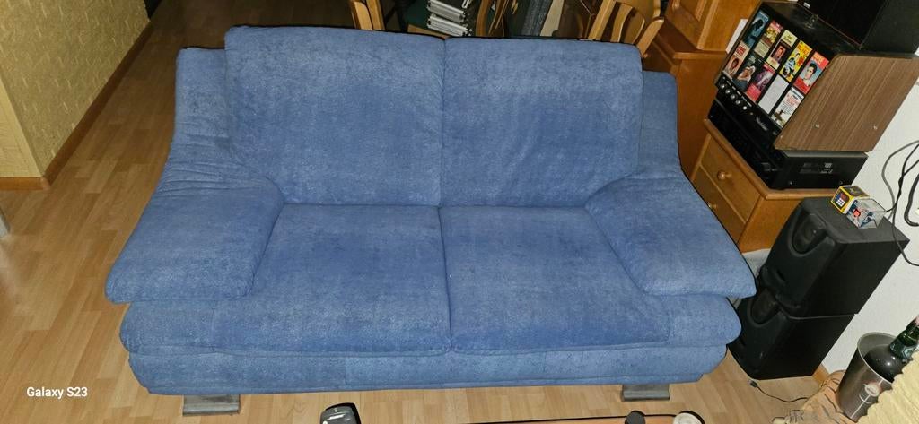 Bankstel Italiaans desigen blauw breed 170cm hoog 45cm, Ophalen of Verzenden