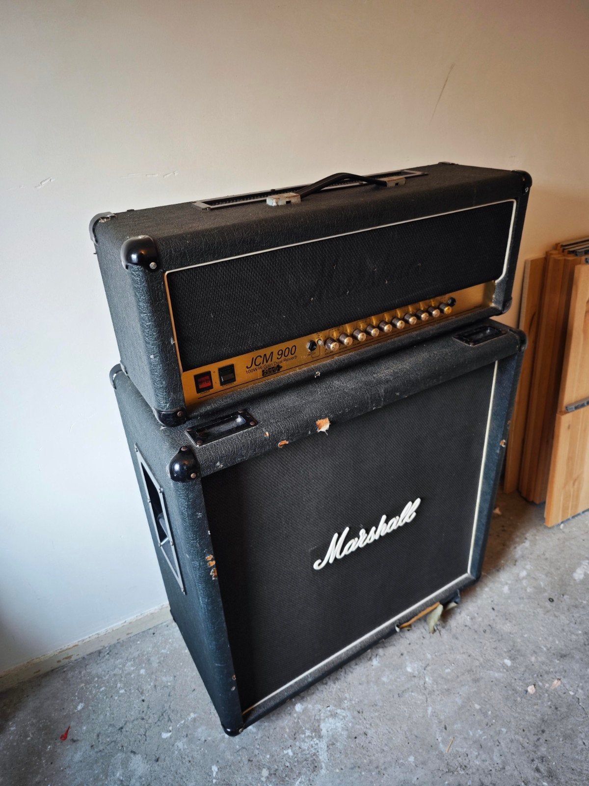 Marschall jcm 900 100w Hi Gain Dual Reverb, Ophalen, Gebruikt, 100 watt of meer