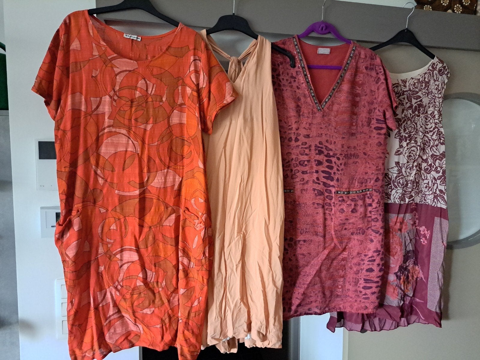 jurk XL, roze en rood, zomer, Kleding | Dames, Maat 42/44 (L), Ophalen of Verzenden, Zo goed als nieuw, Roze
