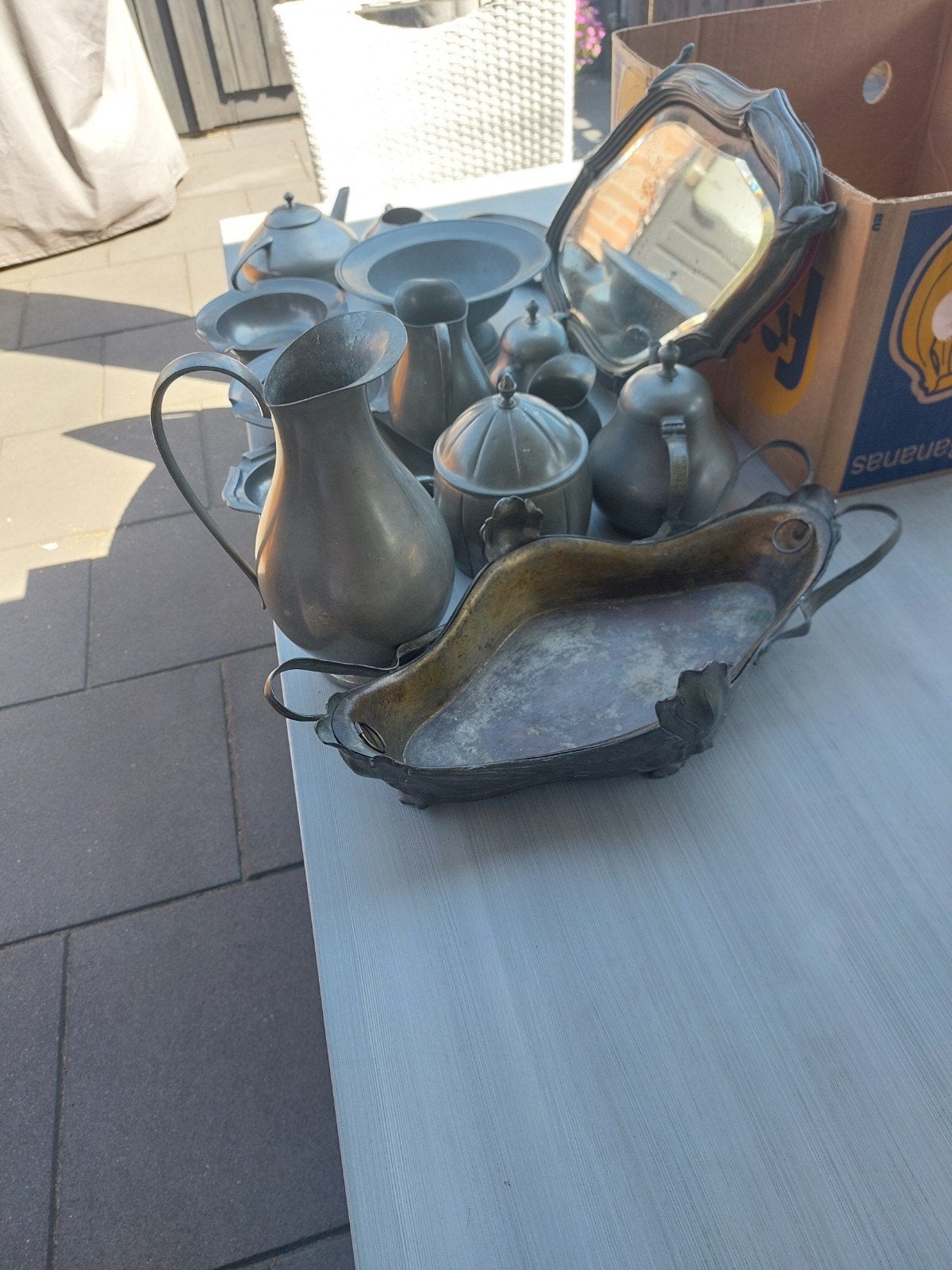 Gehele tinnen collectie te koop, Antiek en Kunst, Antiek | Tin, Ophalen
