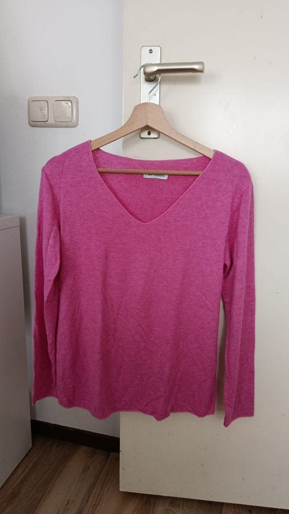 Roze V-hals trui van New Sensation, maat M, Kleding | Dames, Maat 38/40 (M), Ophalen of Verzenden, Zo goed als nieuw, New Sensation
