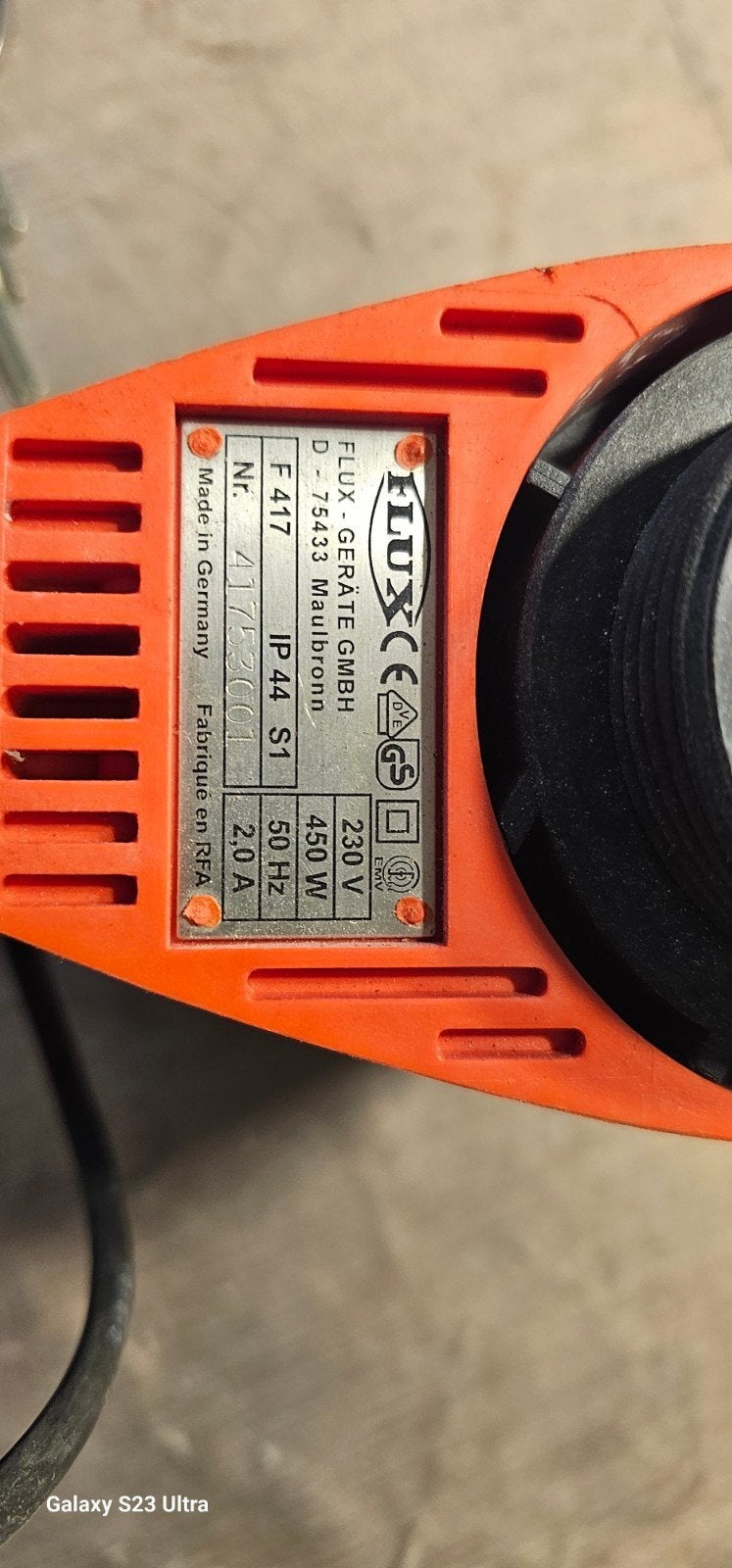 Flux F417 Dompelpomp - 230V, 450W, Made in Germany, Ophalen of Verzenden, Gebruikt, Elektrisch, Dompelpomp