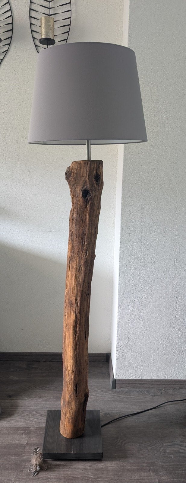 2 unieke boomstam lampen - sfeervolle verlichting, Ophalen, Hout, Landelijk