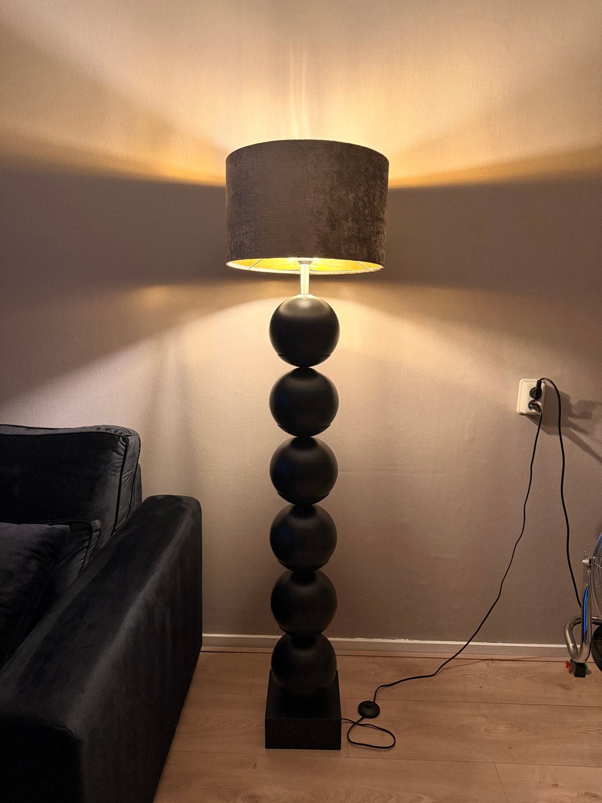 Vloerlamp, Huis en Inrichting, Lampen | Vloerlampen, Ophalen, E27 (groot), Zo goed als nieuw, Metaal