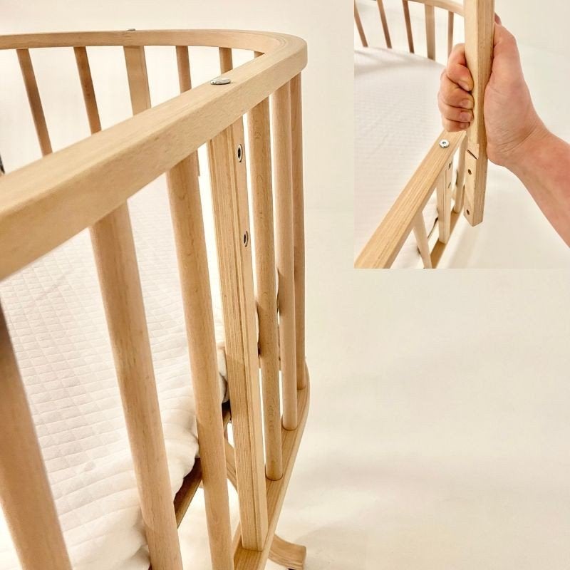 Prachtige houten babywieg met hemeltje – zo goed als nieuw, Ophalen, Zo goed als nieuw