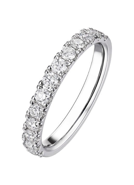 Witgouden 0.76 ct diamant ring, 14k, maat 54 met certificaat, Ophalen, Zo goed als nieuw, 17 tot 18, Met edelsteen
