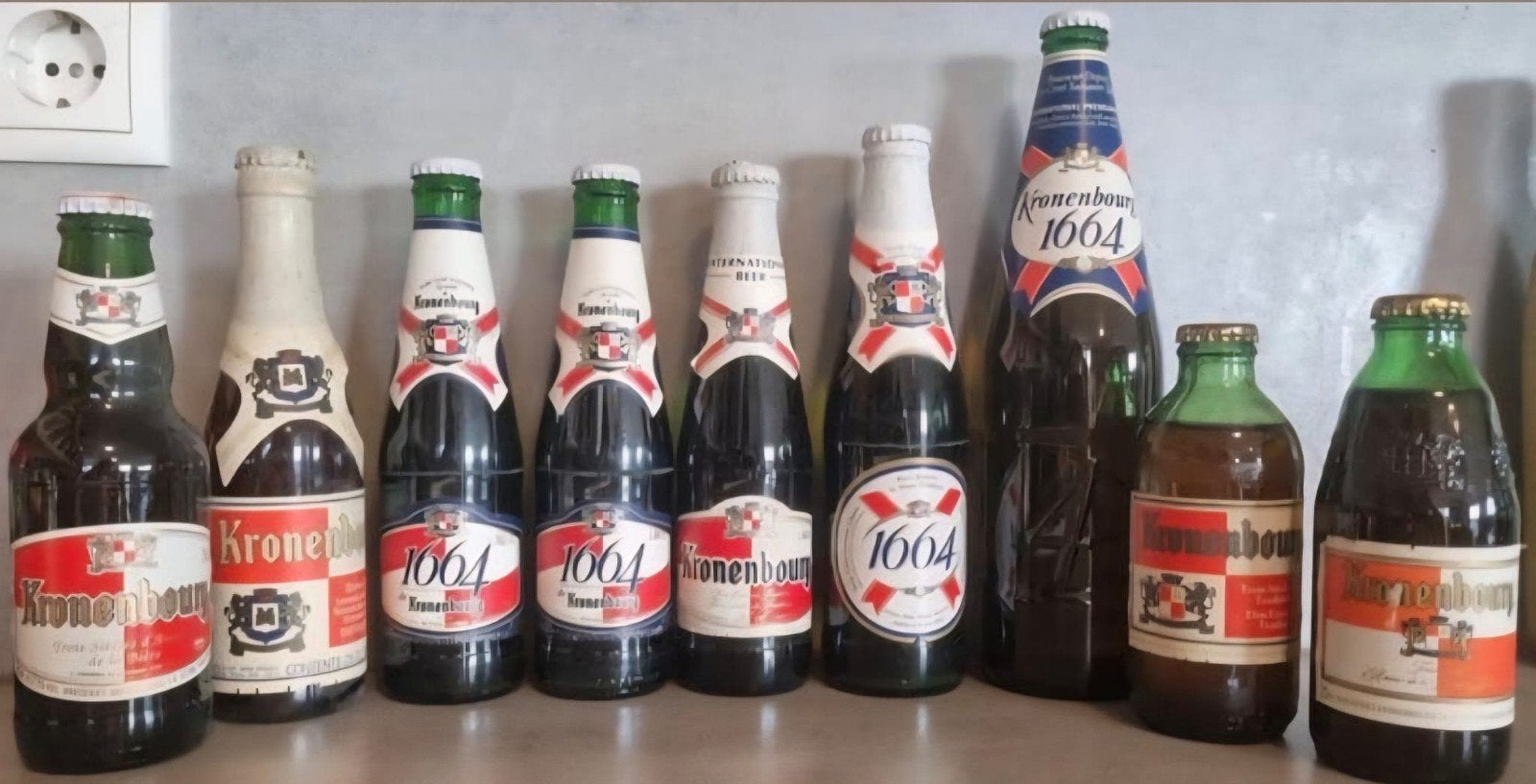 4x oude Kronenbourg ~'85–'02 - import en meer, Verzamelen, Ophalen of Verzenden, Zo goed als nieuw, Flesje(s), Overige merken