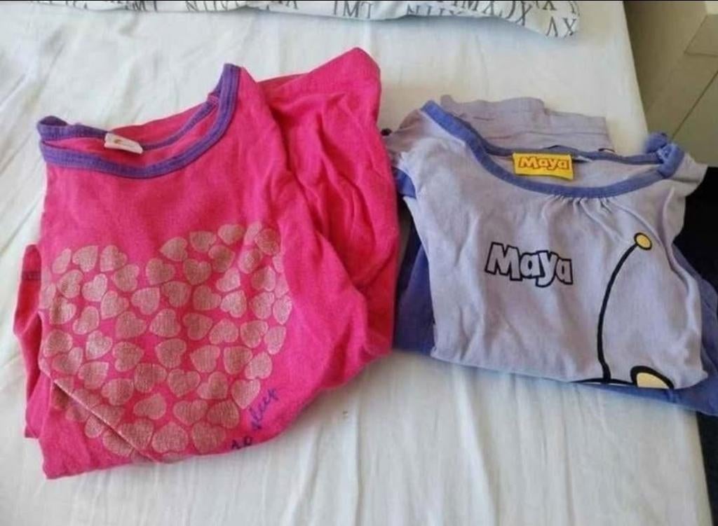 2 Meiden Pyjama's Lente/Zomer (98/104), Nacht- of Onderkleding, Gebruikt, Meisje, FR3NDZ / Maya