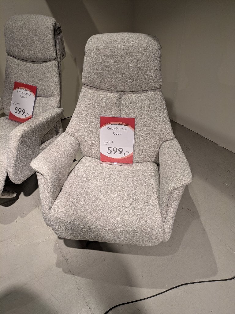 4 nieuwe relax  fauteuils sterk afgeprijsd, Ophalen, MODERN, Leer, Nieuw