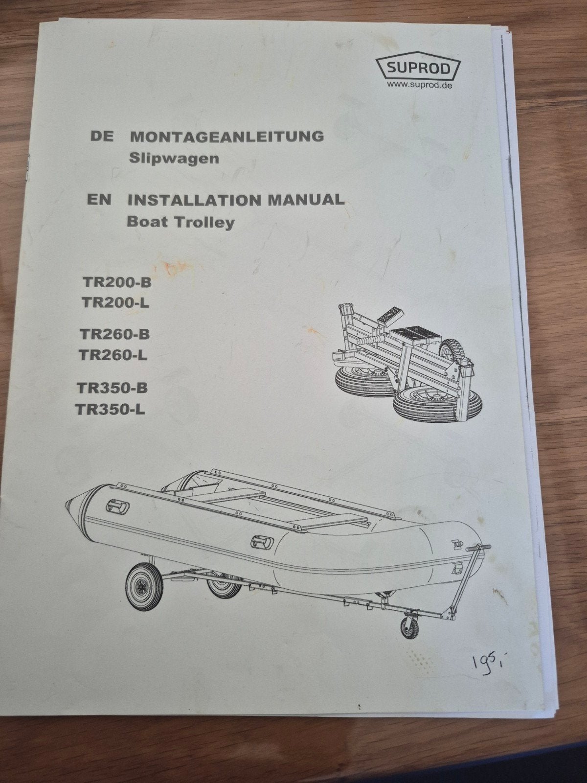 Te koop Suprod  opvouwbare hand  boottrailer, Ophalen, Overige typen