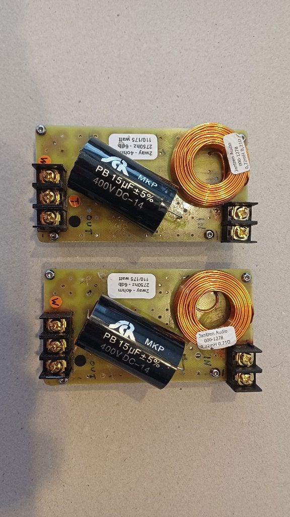 Basis 2 weg cross-over 2750hz - 6db/oct - 4 ohm - 110/175w, Overige merken, Ophalen of Verzenden, Zo goed als nieuw, 120 watt of meer