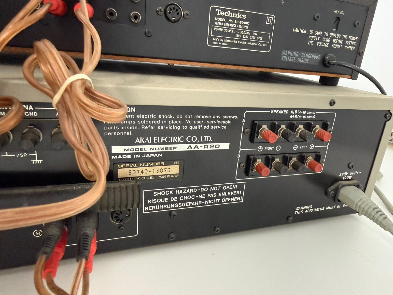 Akai AA-R20 FM/AM Stereo Receiver met Technics Equalizer, Audio, Tv en Foto, Stereo-sets, Ophalen, Gebruikt, ., Tuner of Radio