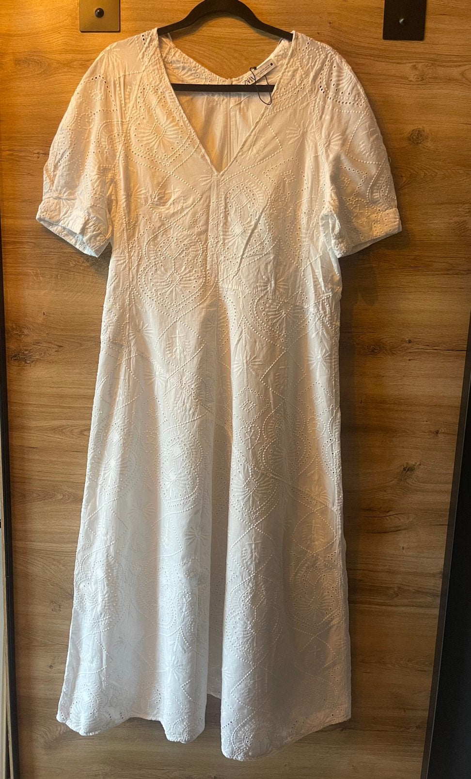 Zara prachtige witte brocante jurk maat 42 Nieuw, Wit, Maat 42/44 (L), Ophalen of Verzenden, Zo goed als nieuw