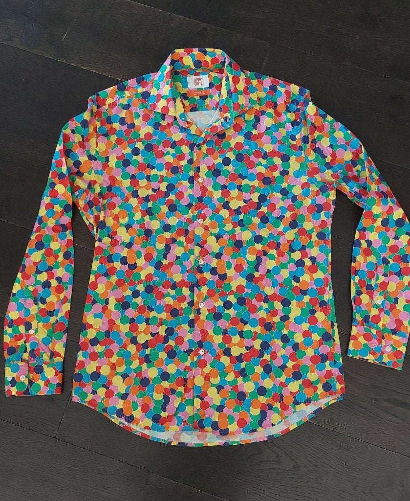 Confettiblouse, Carnaval, Opposuits (Meerdere maten), Carnaval, Opposuits, Overige maten, Ophalen of Verzenden