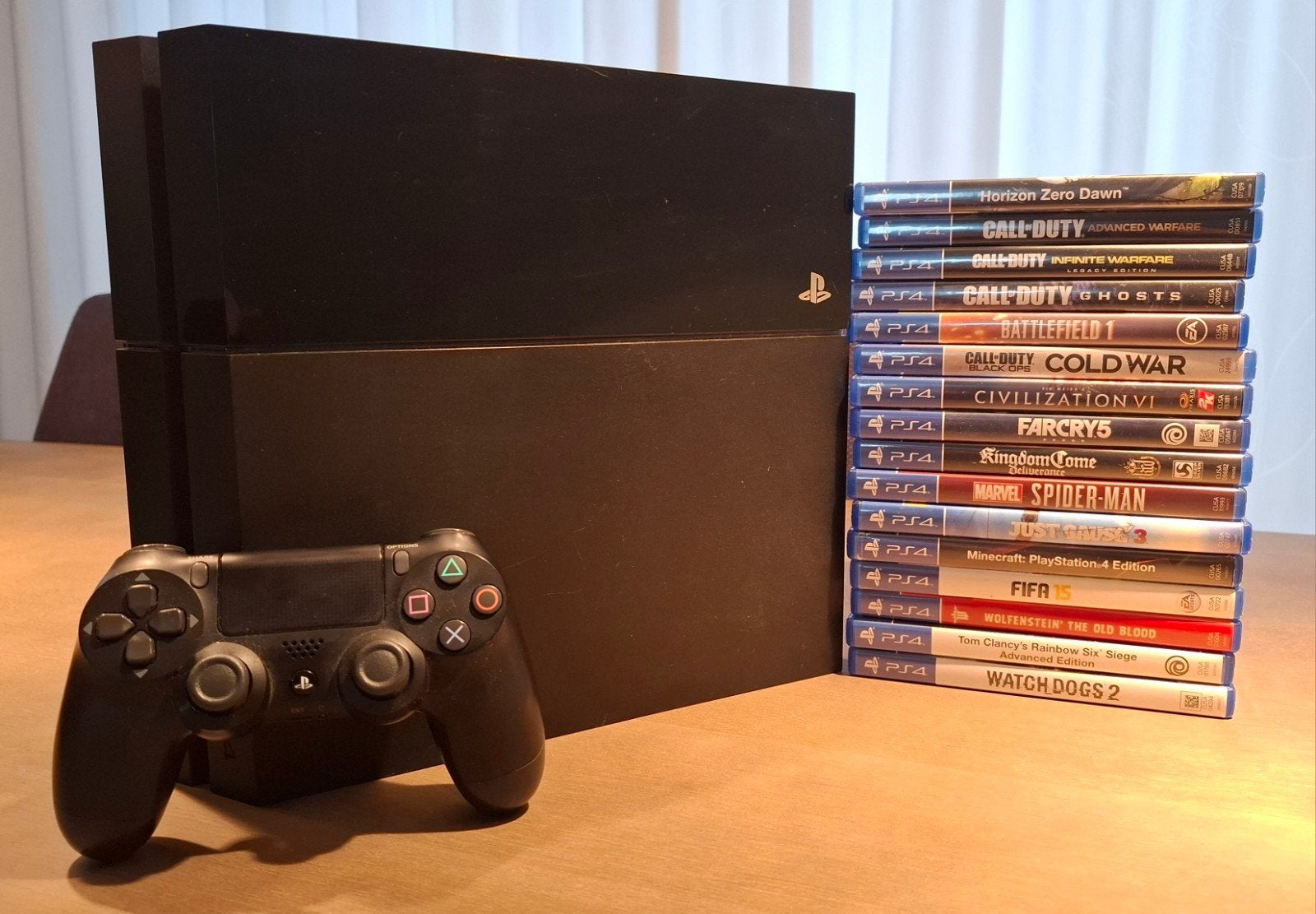 Playstation 4 500GB met 16 games, Ophalen, Original, Met 3 controllers of meer, 500 GB