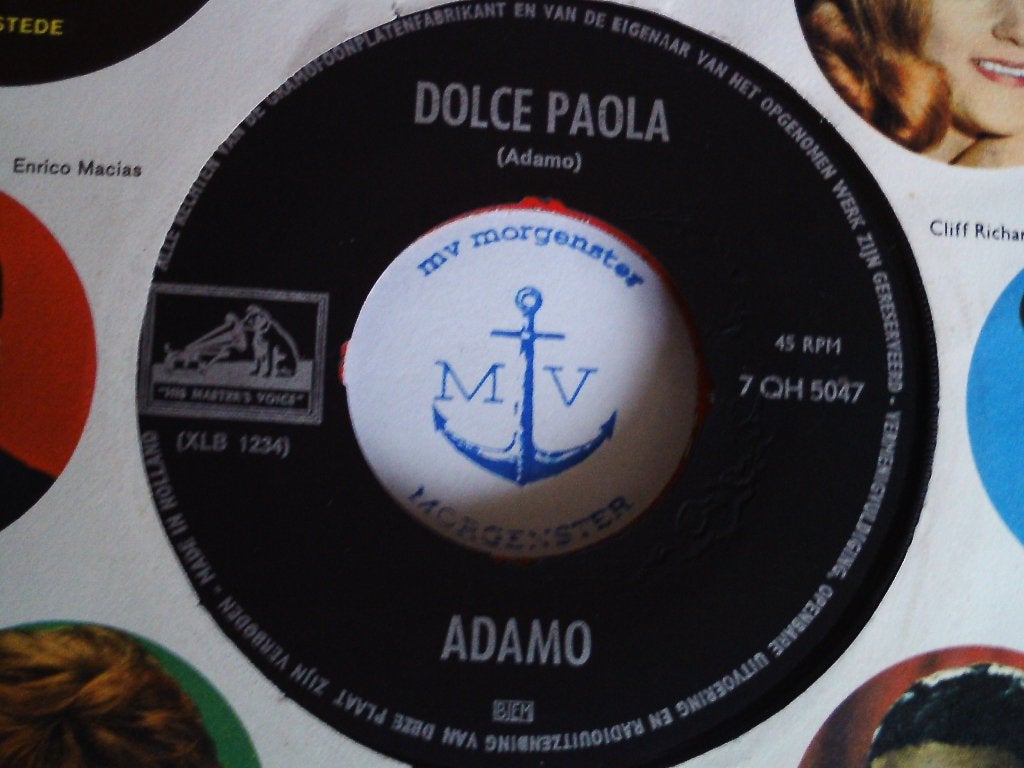 Adamo - Dolce Paola 7 inch vinyl single (45 RPM) 6o, 7 inch, Ophalen of Verzenden, Zo goed als nieuw, Pop