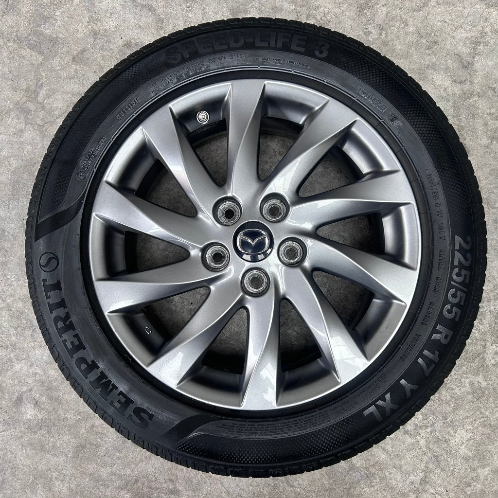 17 inch originele velgen + zomerbanden Mazda 6 9965497070, Auto-onderdelen, Banden en Velgen, Gebruikt, Banden en Velgen, 17 inch