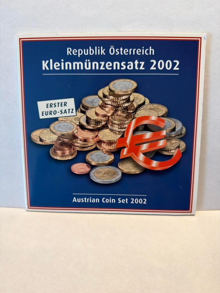 Oostenrijkse Euro Muntset 2002 - Eerste Euro-uitgave, Postzegels en Munten, Munten | Europa | Euromunten, Ophalen of Verzenden