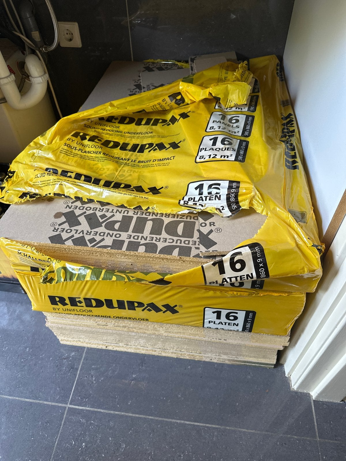 Redupax ondervloerplaten - 8,12 m² ongeveer 2,5 pak, Ophalen, 30 cm of meer, 50 tot 150 cm, Overige typen