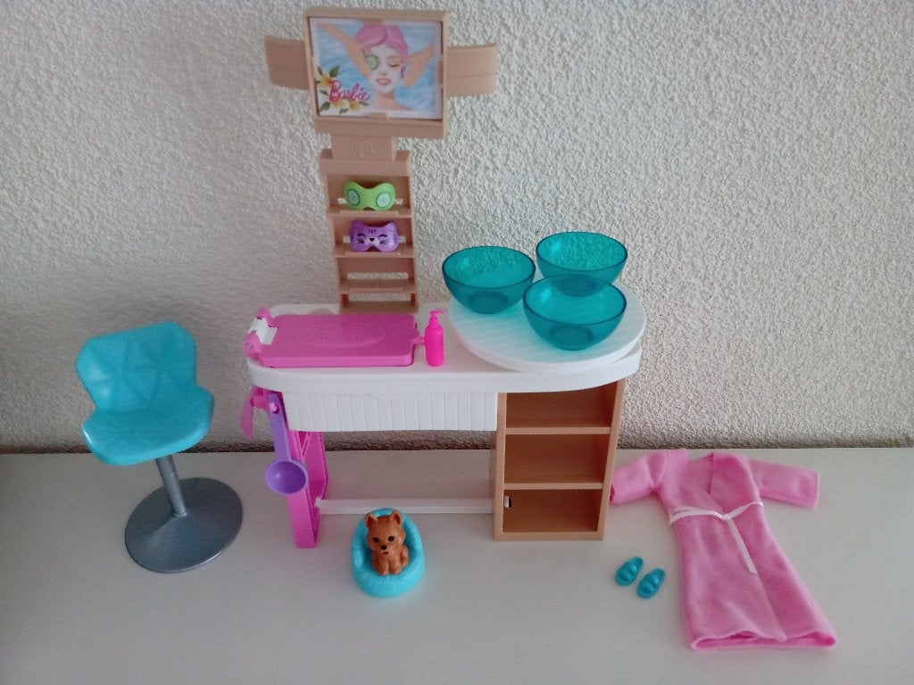 Items van Barbie Face Mask Spa Day GJR84, Ophalen of Verzenden, Gebruikt, Accessoires