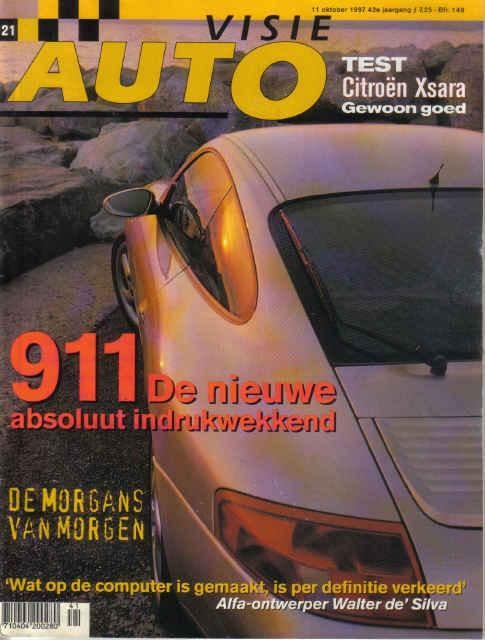 Autovisie 21 1997 : Porsche 911 - Citroen Xsara - Morgan +8, Ophalen of Verzenden, Gelezen, Algemeen