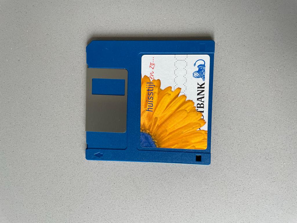 Vintage Diskette - Huisstijl en Zo... Postbank, Computers en Software, Vintage Computers, Ophalen of Verzenden