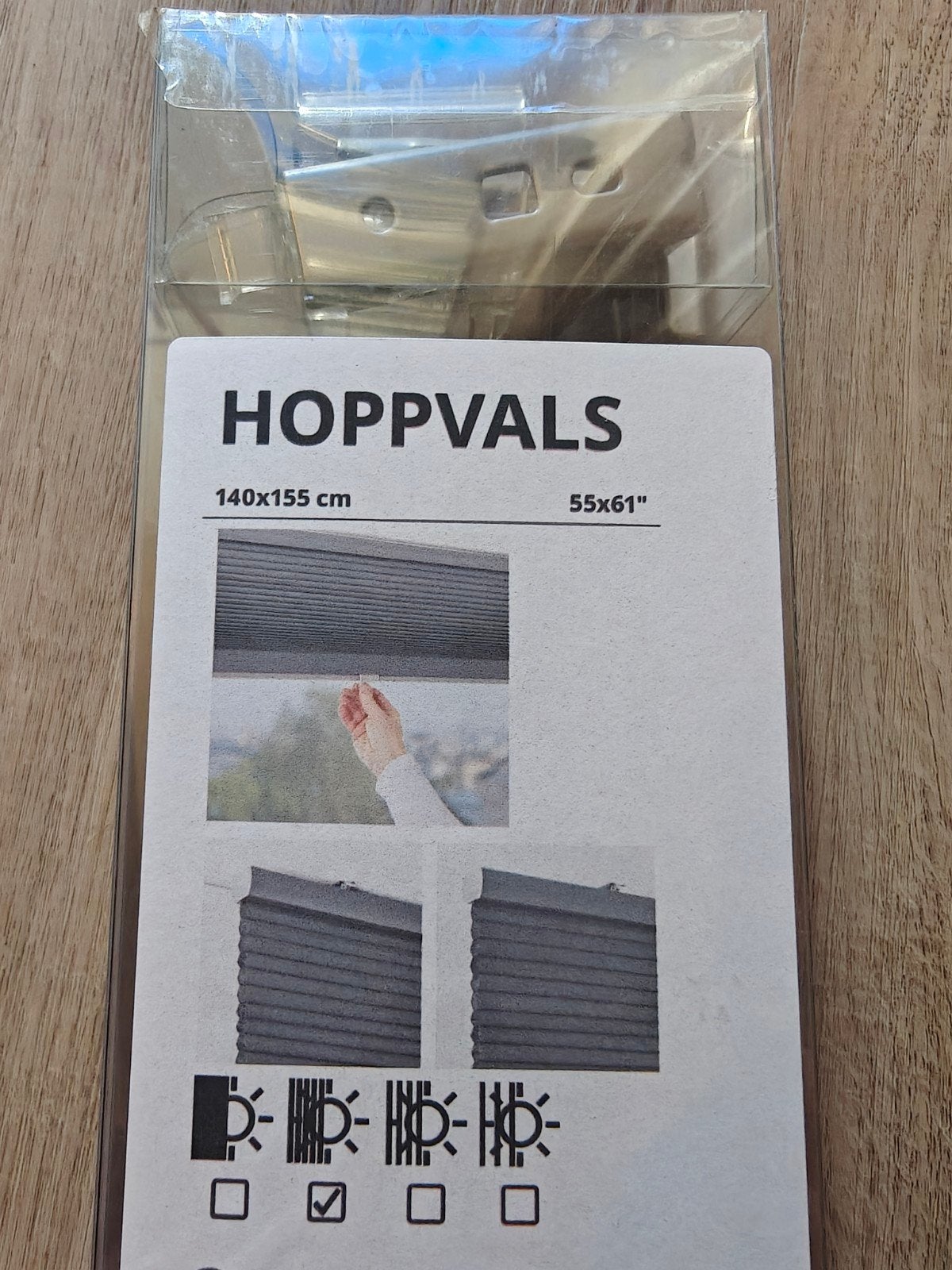Plissegordijn rolgordijn Ikea Hoppvals 140x155cm, Huis en Inrichting, Stoffering | Gordijnen en Lamellen, IKEA, Ophalen of Verzenden
