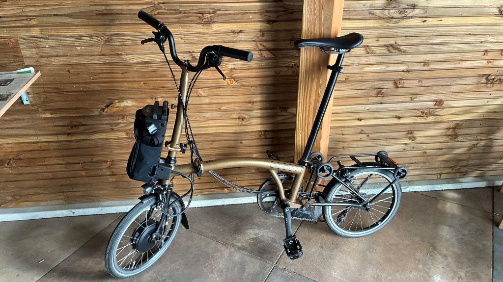 Brompton electrische vouwfiets, Ophalen, Gebruikt, Brompton, 16 tot 18 inch