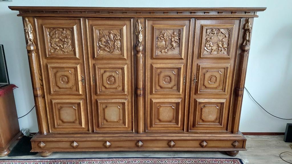 Antieke Mechelse kast, Ophalen, 50 tot 75 cm