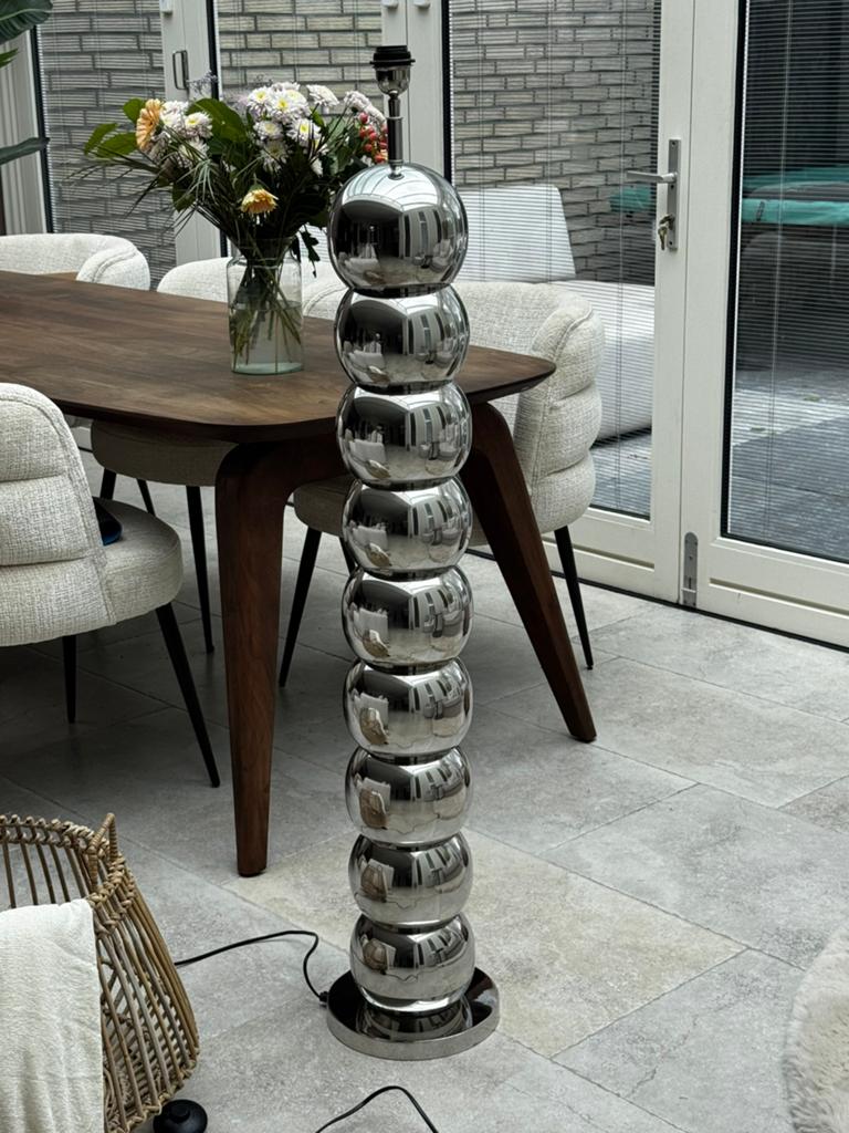 Moderne Richmond Chrome  Vloerlamp - Stijlvolle Verlichting, Huis en Inrichting, Ophalen, Zo goed als nieuw, Metaal, 100 tot 150 cm