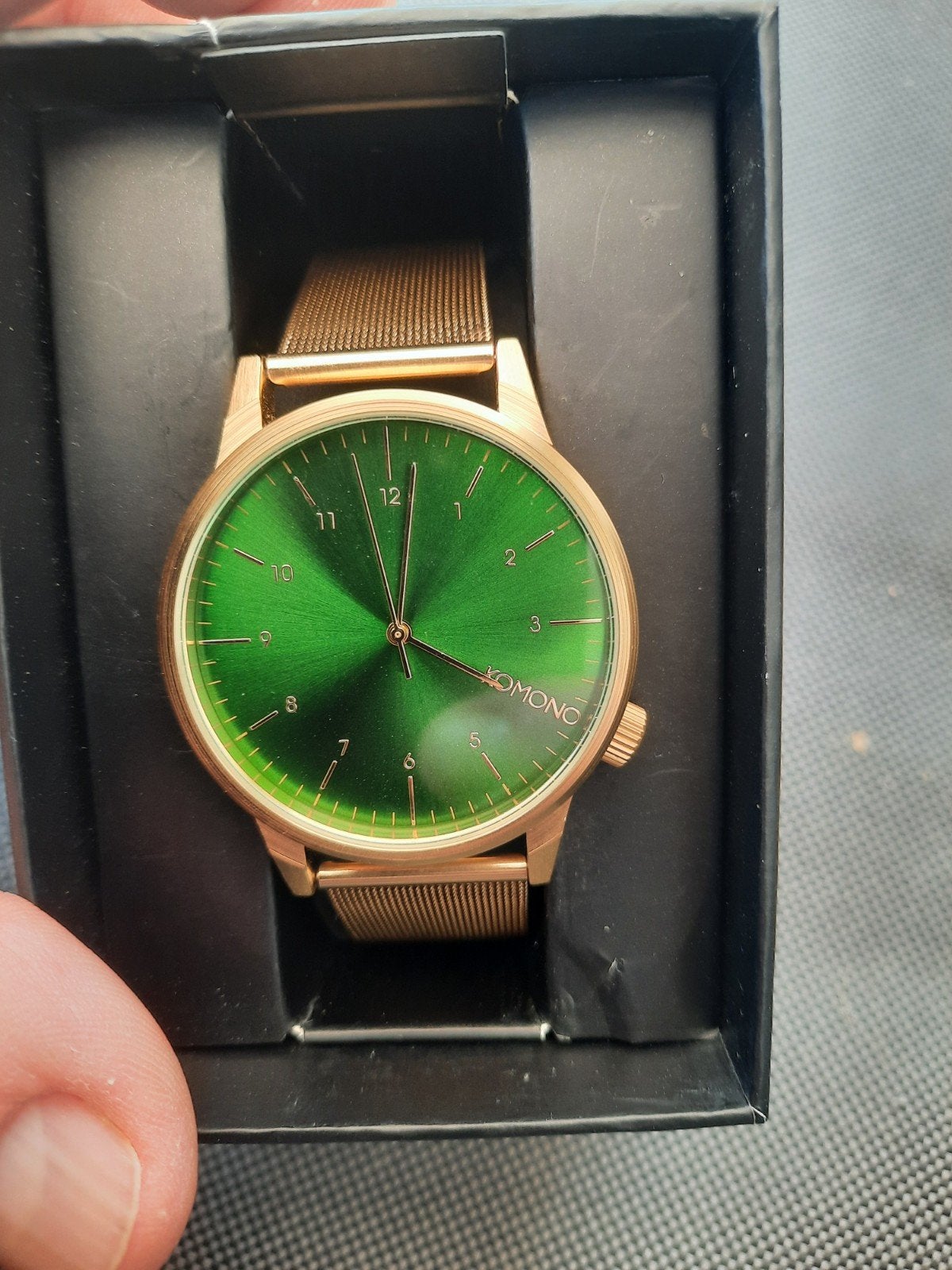 Komono Winston Royale Horloge Goud/Groen, Ophalen of Verzenden