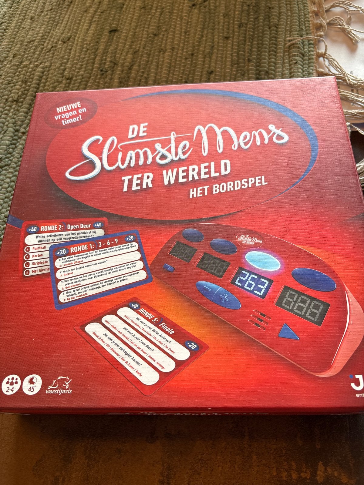 De Slimste Mens Ter Wereld - Het Bordspel, Drie of vier spelers, Ophalen of Verzenden, Zo goed als nieuw