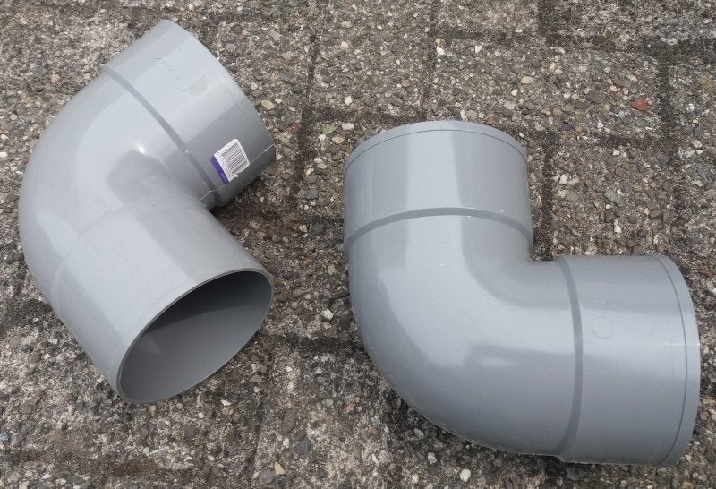 Rioolbuisbochten 90 graden, Afvoer, Pvc, Nieuw, Ophalen of Verzenden