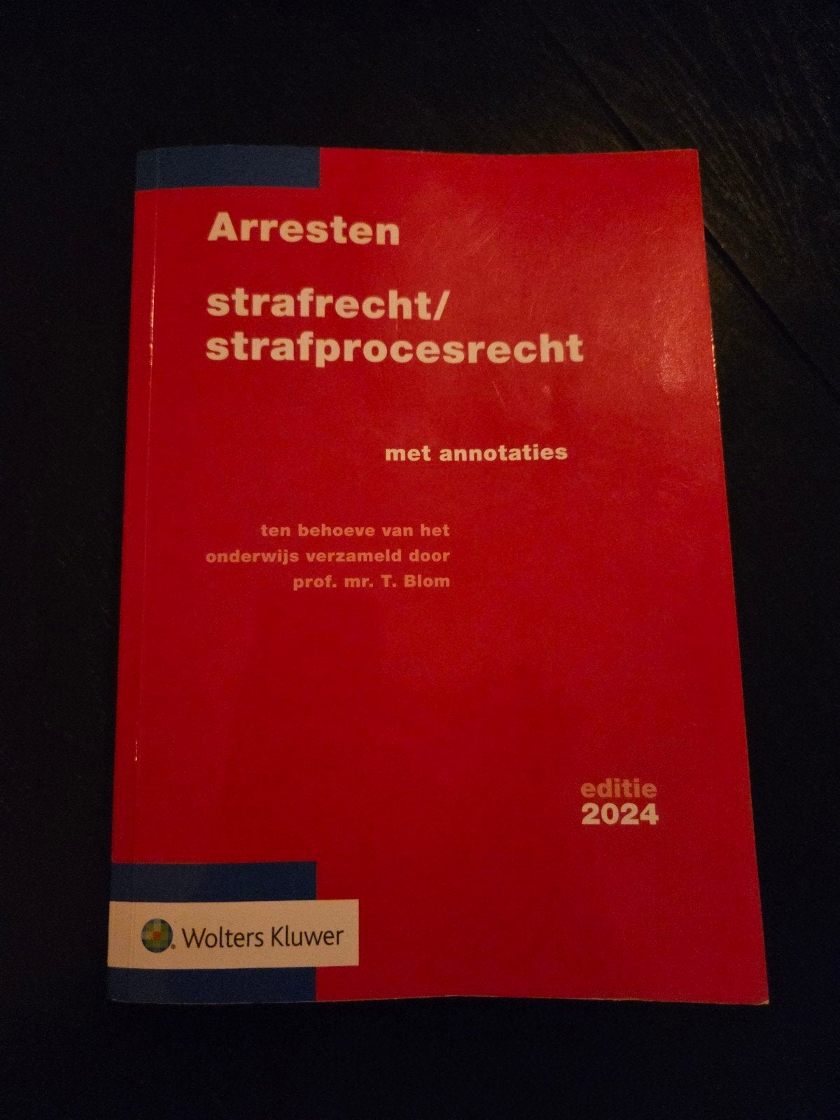 Arresten strafrecht/strafprocesrecht 2024, Ophalen of Verzenden, Zo goed als nieuw