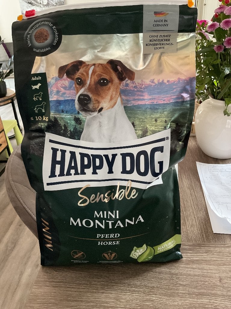 Hondenbrokken Happy dog, Ophalen, Hond
