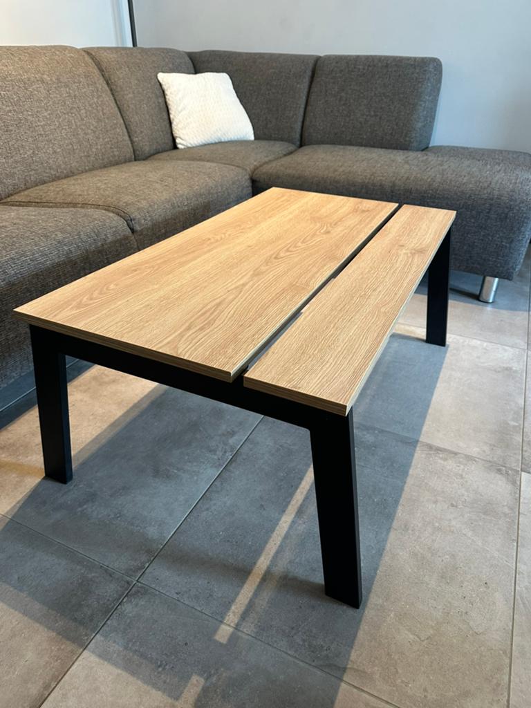 Adjustable coffee table, Huis en Inrichting, Tafels | Salontafels, 100 tot 150 cm, Verzenden, 50 tot 100 cm, Zo goed als nieuw