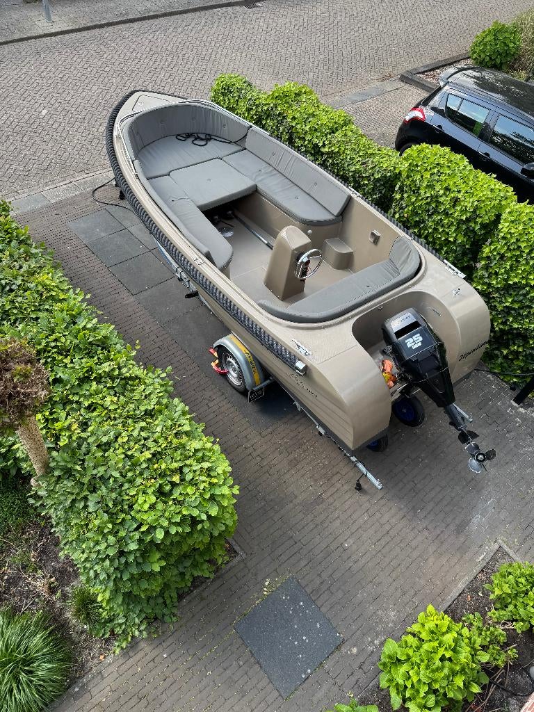 Liberty Tender 535 – 25pk Mercury – Incl. Trailer & Zonnedek, Watersport en Boten, Ophalen, Tender, Rondzit, 5 m