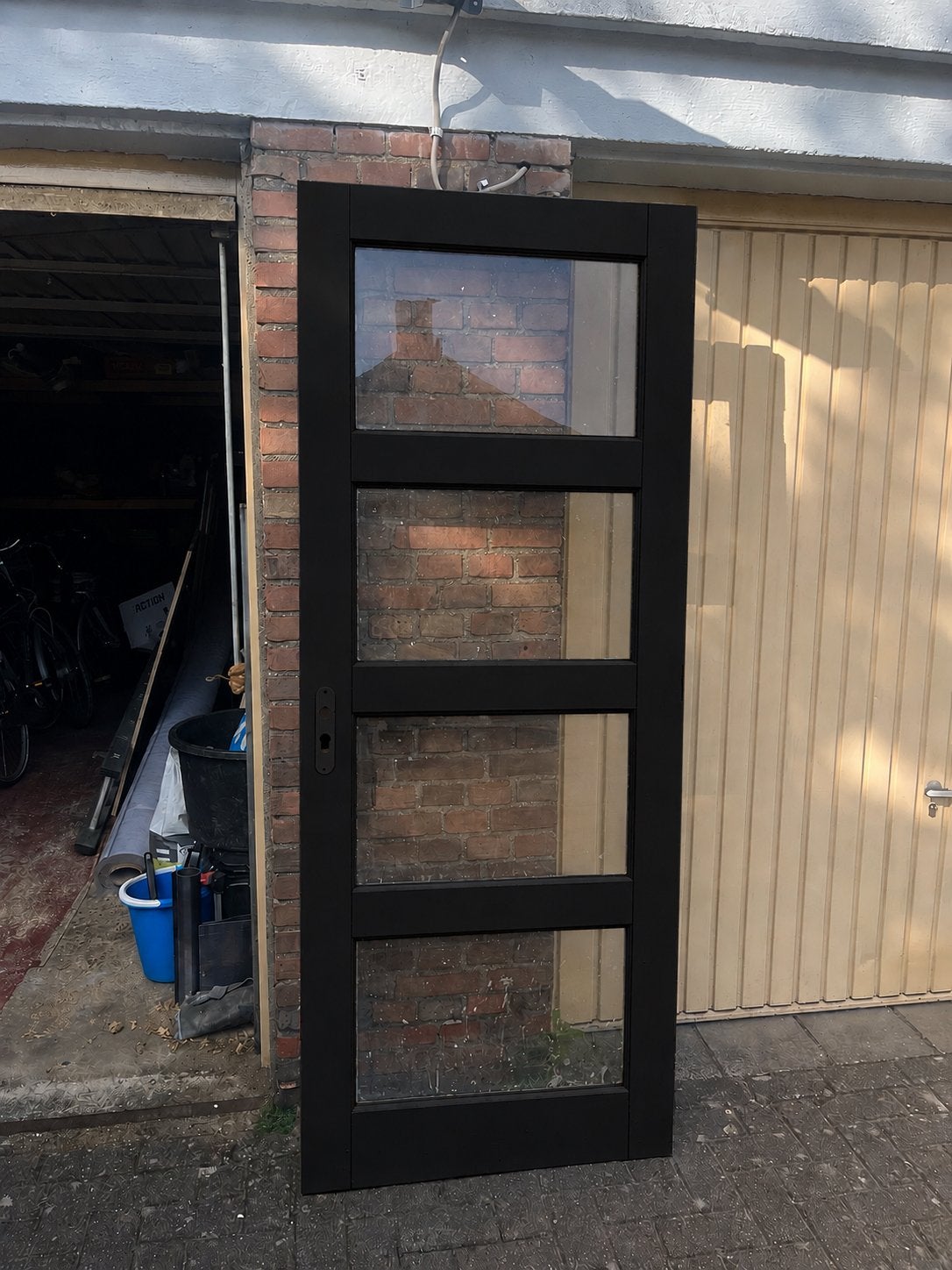 Stompe binnendeur met glas 830x2115, Doe-het-zelf en Verbouw, Deuren en Horren, Ophalen, Gebruikt, 80 tot 100 cm, 215 cm of meer