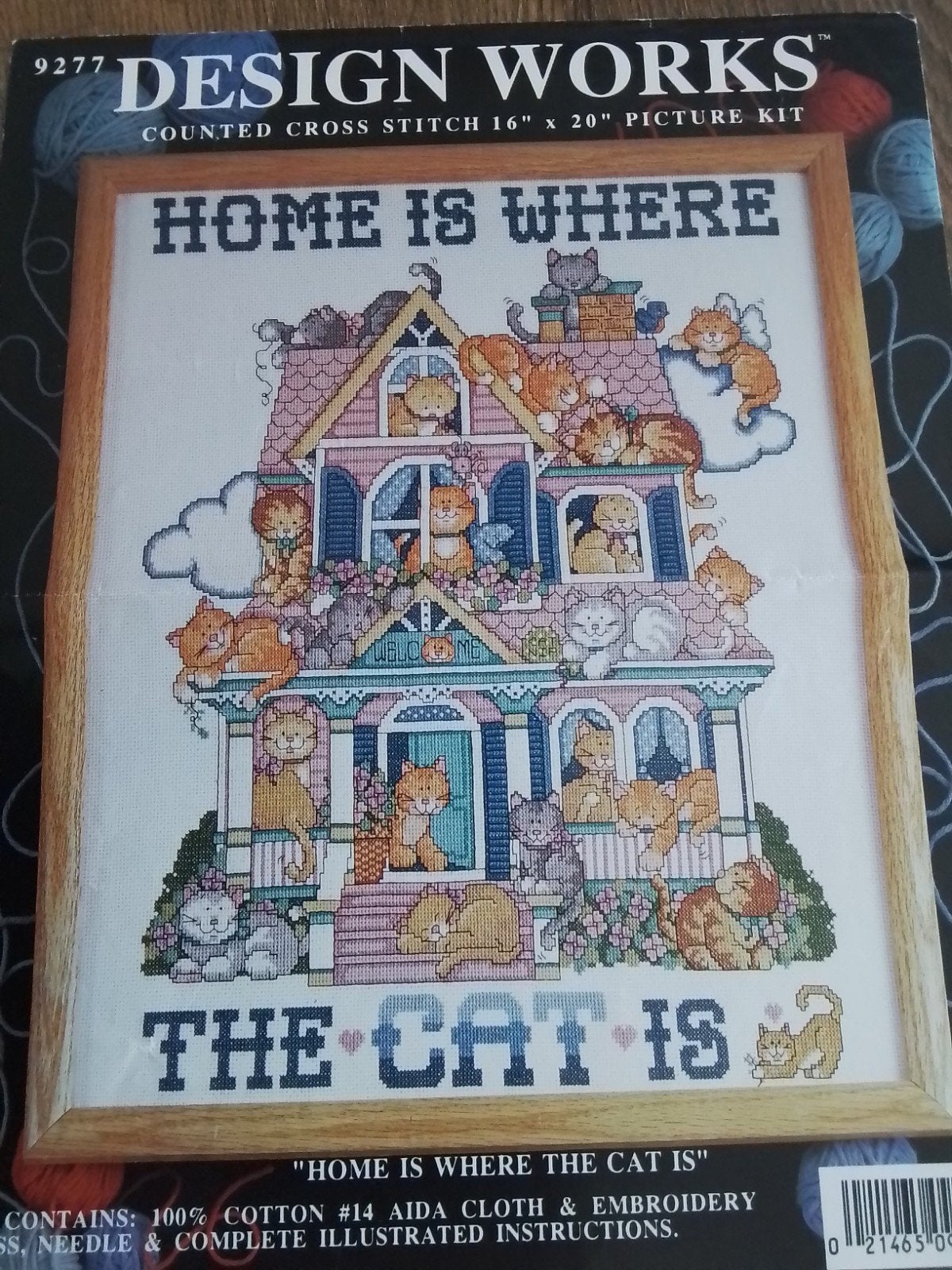 borduurpatroon design works, Home is wkere the cat is, Hobby en Vrije tijd, Ophalen of Verzenden, Zo goed als nieuw, Handborduren