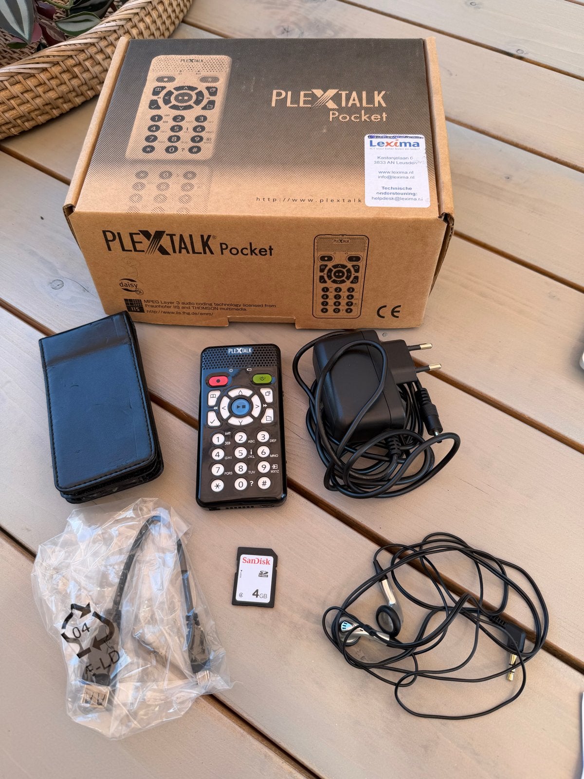 Plextalk Pocket PTP1/BT3 daisy speler, Overige types, Zwart, Ophalen of Verzenden, Zo goed als nieuw
