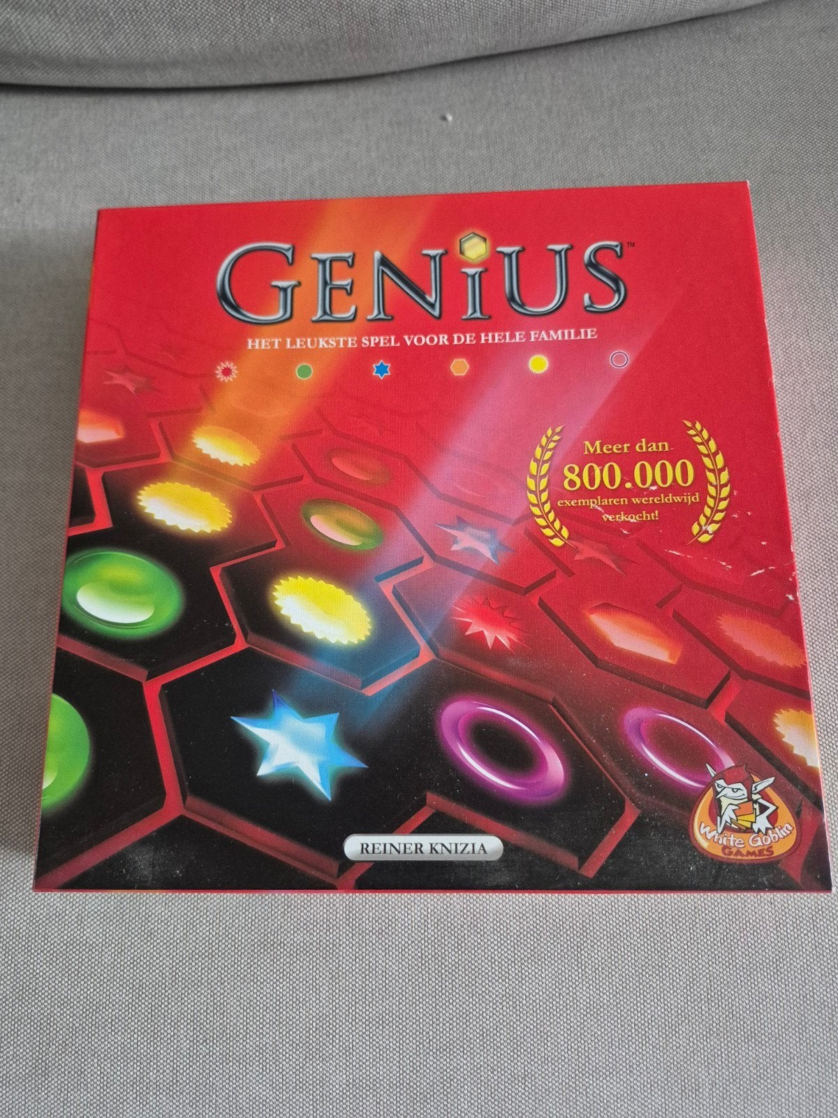 Genius: Het Leukste Spel voor de Hele Familie, Drie of vier spelers, Ophalen of Verzenden, Zo goed als nieuw, Reiner Knizia