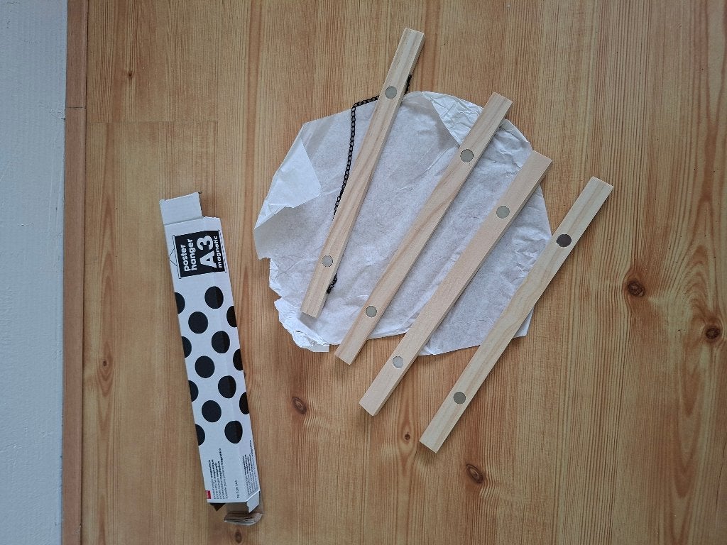 Hema poster magnetisch, 30 cm, Wandhanger, Hout, Meerkleurig