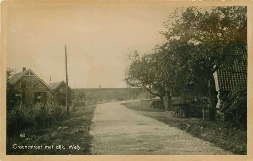 380-625-021 Dodewaard Wely  Groenestraat met Dijk, Verzenden, Voor 1920, Gelderland