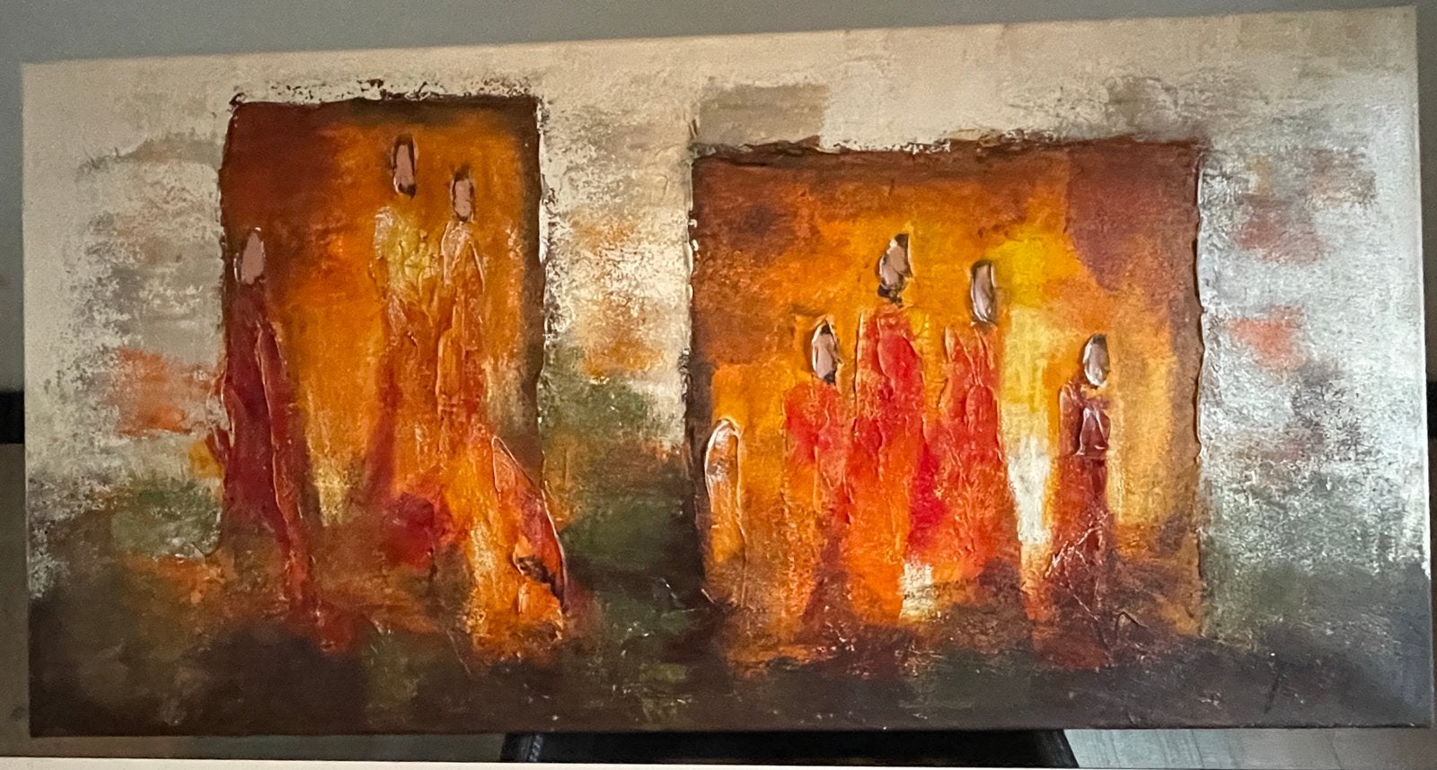 Abstract schilderij van Jochem de Graaf, Antiek en Kunst, Ophalen