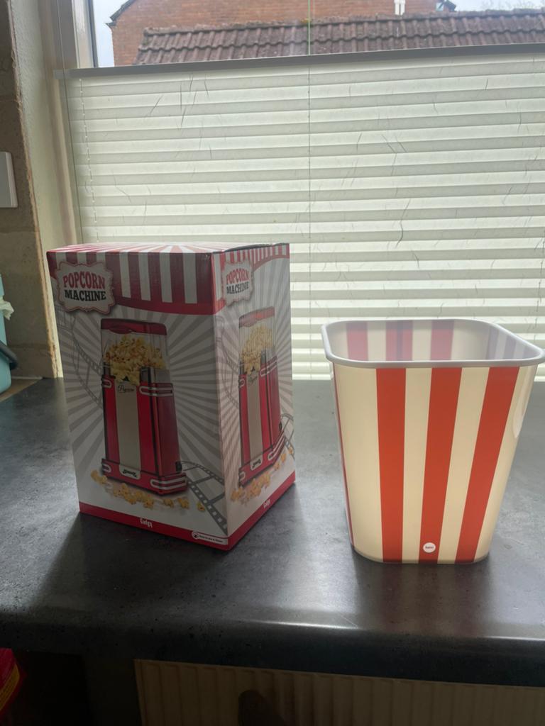 Popcornmachine en bak, Ophalen, Overige typen, Kunststof, Nieuw